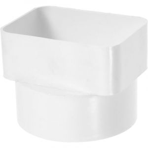 Adaptateur pour Goutti&egrave;re Carr&eacute;e vers Ronde Connecteur de Descente Eau Pluviale Ext&eacute;rieur Kit de D&eacute;rivation et Drainage pour Goutti&egrave;re