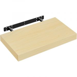 Woltu - tagère Murale 40x22.9x3.8cm, Étagère Flottante de cd, Jaune Chêne
