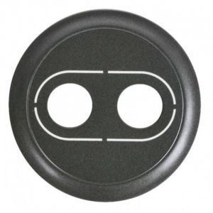 Enjoliveur C&eacute;liane pour prise banana simple finition graphite (067872)