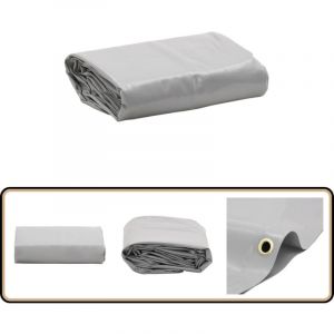 Vidaxl - Bâche gris ø 3 m 600 /m² - Bâche Imperméable - Bâche De Protection - Bâche Grise - Bâche Extérieure - Bâche Universelle