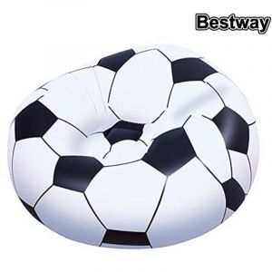 bestway Fauteuil gonflable ballon football blanc 114x112x71 cm