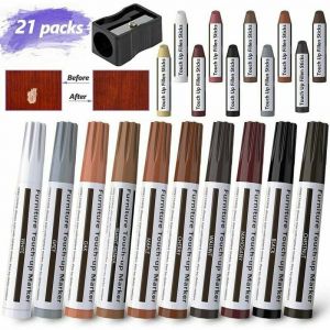 WAY - 21 pcs Stylos de retouche de Meubles Marqueur feutré Multi-usages Kit de réparation de Meubles pour teintures, égratignures, planchers de bois,