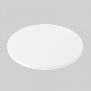 Plateau de table rond en stratifi&eacute; blanc, diam&egrave;tre 50 cm, pour bureaux, tables, tables basses