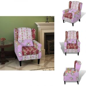 Vidaxl - Fauteuil avec design de patchwork Tissu - Fauteuil En Tissu - Fauteuil Patchwork - Fauteuil Design - Chaise Élégante - Mobilier Intérieur