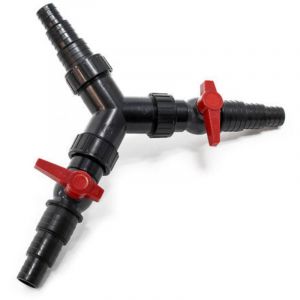 Y-distributeur25/32/38mm Tuyau bassin (1' / 1 1/4' / 1 1/2') valve r&eacute;glage - Sunsun