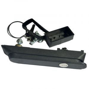 Poign&eacute;e escamotable noire &agrave; cl&eacute; 1242E pour fermeture coffret industriel s&eacute;rie