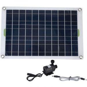Ej.Life Kit de Pompe à Eau Solaire, Fontaine Solaire, Pompe Submersible à énergie Solaire 800L/h avec Panneau Solaire 50W 12V, Idéal pour Petit