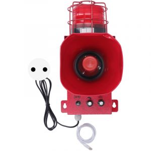 Sir&egrave;ne industrielle alarme ext&eacute;rieure 180dB son lumi&egrave;re klaxon &eacute;tanche stroboscope d'urgence avertir prise ue 220V