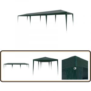 Vidaxl - Tente de réception 3x9 m pe Vert - Tente De Réception - Abri Jardin - Gazebo - Parasol - Auvent