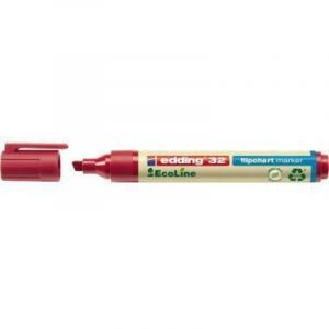 Flipchartmarker 32 EcoLine 4-32002 1-5mm Keilspitze rot - Edding