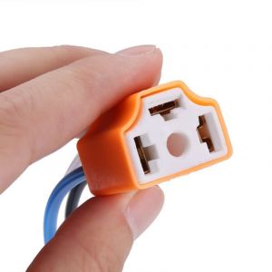 Prise de Phare 2Pcs Femelle C&eacute;ramique Phare Connecteur Prise Adaptateur Prise en C&eacute;ramique Plastique pour H4 / 9003 / HB2female h4 plug fiche