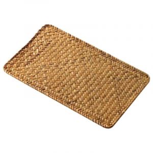 Lot de 5 Set de Table en Osier, 32 x 22 cm, Set de Table Rectangulaires en Rotin, Sets de Table en Jonc de Mer Naturel pour Dîner/Table Basse - Lntyq