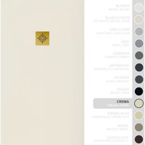 SOULBATH Receveur de Douche -R&eacute;sine -Gel Coat -Texture Lisse/Pierre -Antid&eacute;rapant -Couleur Cr&egrave;me - 120x90- Extra plat 3cm. Bonde de Vidage incluse