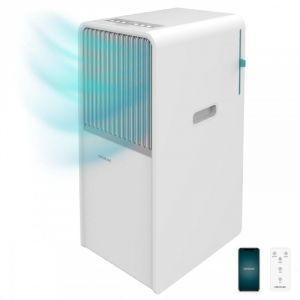 Climatiseur portable de design de 7000 BTU avec por contr&ocirc;le wifi, panneau tactile et t&eacute;l&eacute;commande a pour un confort total.