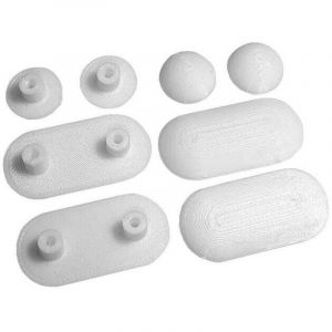 Kit tampon pour abattant - Lot de 4 + 4 tampons antichoc en caoutchouc pour abattant WC