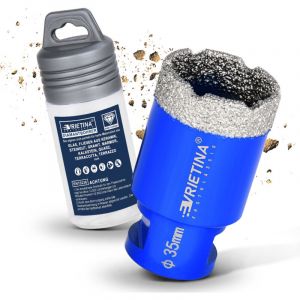 Foret &agrave; Carrelage 35mm Tr&eacute;pans Diamant M14 Forage Avec Filetage pour Meuleuse D'angle Sec et Humide Scie Cloche Couronnes pour Gr&egrave;s C&eacute;rame Porcelaine