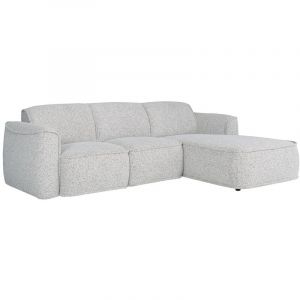 Vente-unique - Canap&eacute; d'angle droit en tissu chin&eacute; gris diomaro