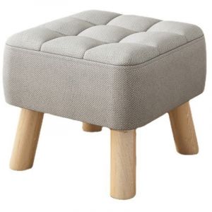 Petit Tabouret Bas avec Pieds en Bois, Canap&eacute; rembourr&eacute; Moderne, Repose-Pieds, Tabouret de Canap&eacute; en Velours,Tabouret &agrave; Chaussures pour Salon Chambre