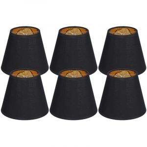 Abat-jour &agrave; clipser, Ensemble de 6 Abat-jours D&eacute;coratifs en Tissu pour Lampe Table et Applique Murale, Structure pour Ampoules Bougie,Accessoires
