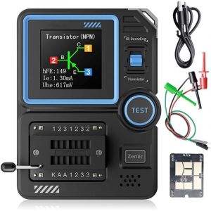 LCR-P1 Testeur de transistor, Transistorm&egrave;tre avec &eacute;cran couleur, Compteur de r&eacute;sistance de condensateur &agrave; diode, Compteur LCR, Compteur de