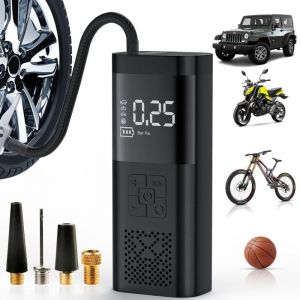 Aafgvc - Gonfleur de pneu portable compresseur d'air - 150 psi et 6000 mAh puissant gonfleur de pneus, pompe à air électrique à gonflage plus rapide