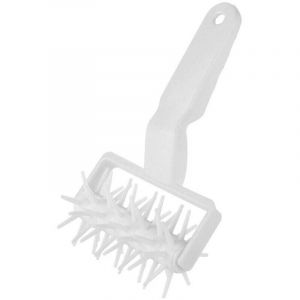 Roulette &agrave; pizza Pizza Pain Aiguille Rouleau Patisserie Pizza Roller P&acirc;te Roller Hole Punch DIY Outil de P&acirc;tisserie, Plastique, 1911,5cm