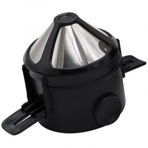 Filtre &agrave; Caf&eacute; R&eacute;utilisable Caf&eacute; Dripper en Acier Inoxydable Portable Sans Papier Permanent Filtre &agrave; Th&eacute; 1 &agrave; 2 Tasses pour la Maison le Bureau les