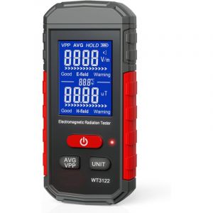 Détecteur EMF, Testeur de rayonnement électromagnétique numérique rechargeable, Mètre de chasse fantôme à Champ électromagnétique Testeur