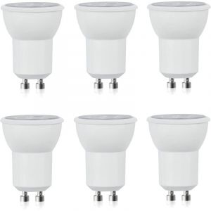 Lot de 6 ampoules LED MR11 GU10 - 3 W - 300 lm - Blanc chaud - 3000 K - D35 mm - CA 85-265 V - Équivalent à une ampoule halogène de 30 W - 30 °