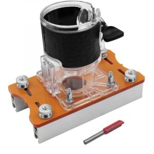 Guide de Fraisage 2-en-1 pour Placards & Meubles - Base Compacte pour Défonceuse - Création de Rainures Invisibles - Compatible avec la Plupart des