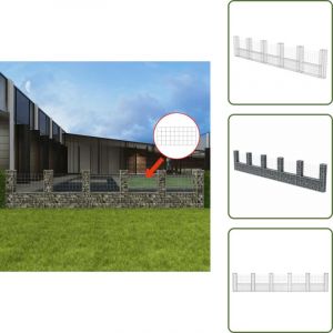 Vidaxl - Panier de gabion en forme de u Acier galvanis&eacute; 570x20x100 cm - Panneau De Cloture - Cl&ocirc;ture M&eacute;tallique - Cl&ocirc;ture Rigide - Gabions