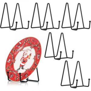 5 Pi&egrave;ces Chevalet Support Pr&eacute;sentoir Porte Assiette, Support d'Assiette pour Pr&eacute;sentation, Support Assiette Chevalet de Fer pour Plaque, Livre,