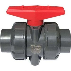 Vanne double union &agrave; coller diam 40 mm vanne boisseau pvc robinet boisseau sph&eacute;rique robinet a bille sphere pour piscine，DN32 (Diam&egrave;tre Interne 40mm)