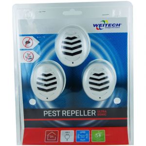 Répulsif Rongeurs et insectes à ultrasons 45m2 - Weitech