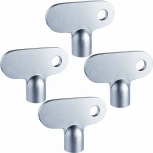 Aougo - Cle Purge Radiateur,4 pcs Cle Purge Radiateur Purgeur Bouchon Robinet Purge Vanne Clé Clés Radiateurs de Purge Chauffage la Clé du Chauffage