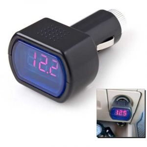Voltmetre Testeur de Batterie Auto Voiture Camion Caravane 12V 24V Allume-Cigare