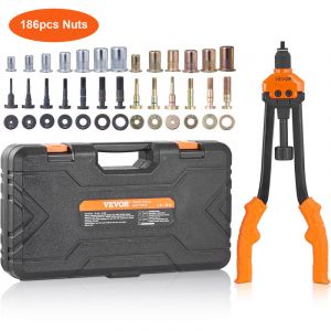Mophorn - vevor Riveteuse Manuelle pour Ecrou a Sertir 41 cm Pince a Insert Filete avec 13 Mandrins 186 Ecrous de 13 Tailles Outil a Riveter Bouton