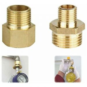 Adaptateur de gaz Adaptateur de tuyau de gaz en cuivre Adaptateur de connexion de bouteille de gaz 2pcs