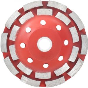 Disque Diamant Abrasif 125x 22,23 mm Meule Boisseau Diamant&eacute;e Double Rang&eacute;e Disque Meuleuse Universel pour Poncer B&eacute;ton Pierre Naturelle Marbre