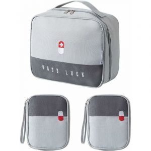 3 Pcs Sac de Rangement de M&eacute;dicaments, Trousse de Premiers Secours Portable Bo&icirc;te M&eacute;dicale, Trousse de Secours Vide, Sac durgence M&eacute;dical Imperm&eacute;able