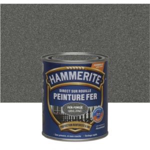 Deco Fer Forge - Peinture fer extérieur Direct sur rouille hammerite Teinte Gris zinc fer forgé 2.5 l