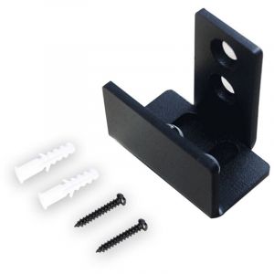 Fitags - Guide de porte coulissante, porte coulissante intérieure, guide de porte, guide au sol avec support mural inférieur pour porte coulissante