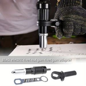 Adaptateur de Riveteuse pour Perceuse &Eacute;lectrique Sans Fil - Outil de Rivetage &Eacute;lectrique Polyvalent - Id&eacute;al pour Artisans & Bricoleurs Atelier &