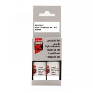 Stylo de retouche et vernis pour carrosserie - Peugeot - EXL EXLD Noir Obsidien