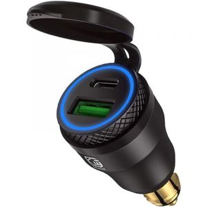 Adaptateur usb allume-cigare - Pour Moto bmw, DIN/Hella - Fiche ue usb c pd 3.0 & qc - Lntyq