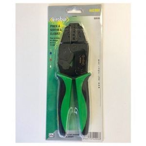 e-robur Pince &agrave; Sertir &agrave; Cliquets 0,5-16 mm&sup2; Vert/Noir