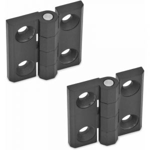 Trou de charni&egrave;re pliable plat, charni&egrave;re en alliage de zinc, charni&egrave;re de porte robuste, adapt&eacute;e pour porte fixe, porte d'entr&eacute;e, porte de chambre,