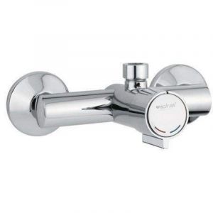 S&eacute;rie minimal mitigeur mural de douche temporis&eacute; avec commande par bouton poussoir Idral