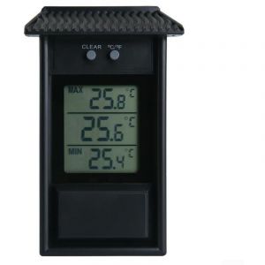 Thermom&egrave;tre num&eacute;rique pour serre &ndash; Thermom&egrave;tre &agrave; affichage des temp&eacute;ratures maximales et minimales, fixation murale, accessoire pour serre int&eacute;rieure