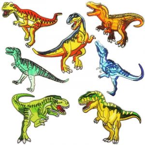 Patch Thermocollant, 7 PCS Dinosaure Autocollant de Patch Dinosaure Ecusson Thermocollant ou Ecusson &agrave; Coudre f&uuml;r Jeansjacke, Bekleidung, M&uuml;tzen